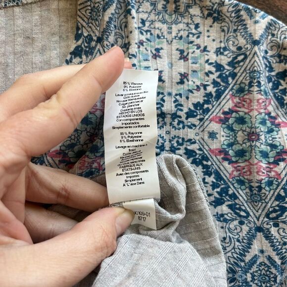 NWT LuLaRoe Maria Floral Maxi Dress Blue Gray Pink Print Sz S - Picture 7 of 7